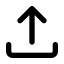 Upload icon with solid standard style