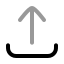 Upload icon with twotone rounded style