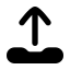 Upload icon with solid rounded style