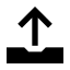 Upload icon with solid sharp style