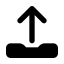 Upload icon with solid standard style