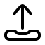 Upload icon with stroke rounded style