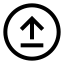 Uploadcircle icon with stroke sharp style