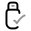 Usbconnected icon with twotone rounded style