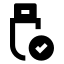 Usbconnected icon with solid sharp style