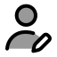 Useredit icon with duotone rounded style