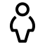 Userfullview icon with stroke sharp style