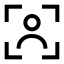 Useridverification icon with stroke sharp style