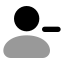 Userminus icon with bulk rounded style