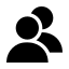Usermultiple icon with solid sharp style