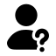 Userquestion icon with solid rounded style