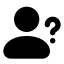 Userquestion icon with solid rounded style