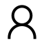 Userround icon with stroke sharp style