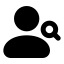 Usersearch icon with solid rounded style
