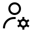 Usersettings icon with stroke sharp style