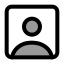 Usersquare icon with duotone standard style
