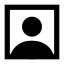 Usersquare icon with solid sharp style