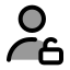 Userunlock icon with duotone standard style