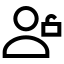 Userunlock icon with stroke sharp style