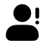 Userwarning icon with solid rounded style