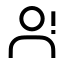 Userwarning icon with stroke sharp style