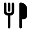 Utensils icon with solid rounded style