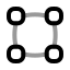 Vectorsquare icon with twotone rounded style