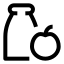 Vegetarianfood icon with stroke sharp style