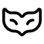 Venetianmask icon with stroke rounded style