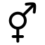 Venusandmars icon with stroke rounded style