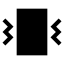 Vibrate icon with solid sharp style