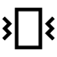 Vibrate icon with stroke sharp style