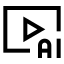 Videoai icon with stroke sharp style