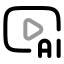 Videoai icon with twotone rounded style