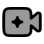 Videocameraai icon with duotone rounded style