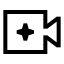 Videocameraai icon with stroke sharp style