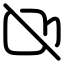 Videooff icon with stroke rounded style