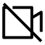 Videooff icon with stroke sharp style