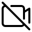 Videooff icon with stroke standard style