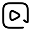 Videoreplay icon with stroke rounded style