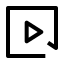 Videoreplay icon with stroke sharp style