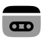 Videotape icon with bulk rounded style