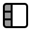 Viewsidebarleft icon with duotone standard style