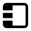 Viewsidebarleft icon with solid standard style