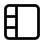 Viewsidebarleft icon with stroke standard style