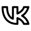 Vk icon with stroke rounded style