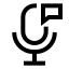 Voicecomment icon with stroke sharp style