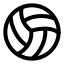 Volleyball icon with stroke rounded style