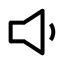 Volume icon with stroke sharp style
