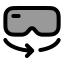 Vr icon with duotone rounded style